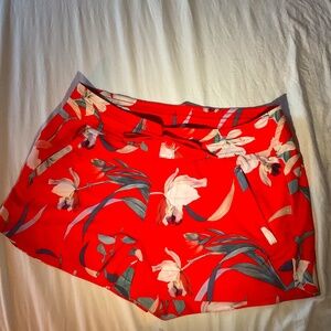 ATHLETA FLORAL COASTAL PRINTED BAJA SHORTS SIZE 12